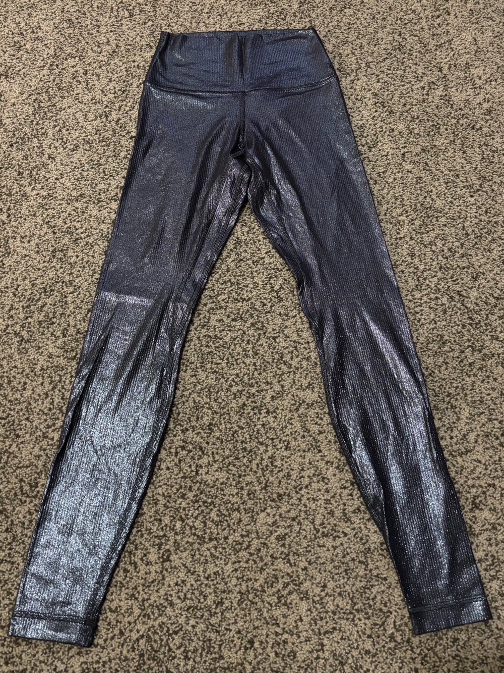 lululemon athletica Metallic Black High-Rise Leggings